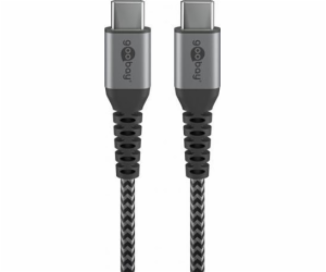 Goobay USB-C – USB-C kabel USB 1 m šedý (49302)