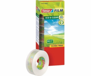 tesafilm eco & clear, 8 Rollen, 19mm, Office Box, Klebeband