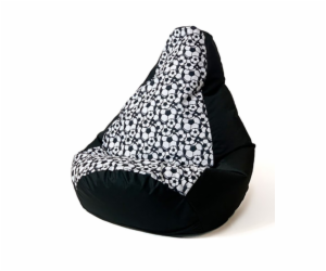 Sako bag pouffe Potisk hrušek black-ball XXL 140 x 100 cm