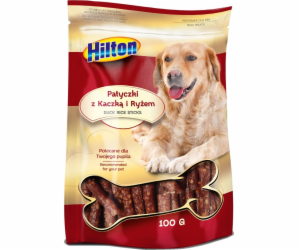 HILTON Duck and rice sticks - pamlsek pro psa - 100g