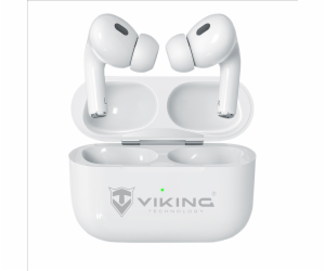 Viking bluetooth sluchátka s mikrofonem VPRORT, bílá