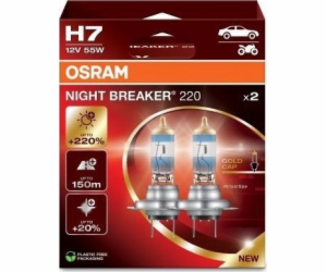 OSRAM NIGHT BREAKER 220 H7 AUTO HALOGENOVÁ ŽÁROVKA 2 kusů