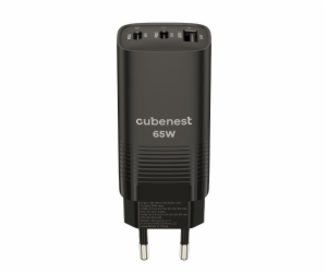 CubeNest S3D0 GaN Adaptér 65W černá - (2× USB-C až 65 W, ...