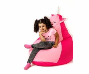 Sako taška pouf Unicorn růžovo-světle růžová L 105 x 80 cm