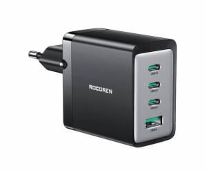 Nástěnná nabíječka GaN Rocoren 3x USB-C, 1x USB, 67 W (če...