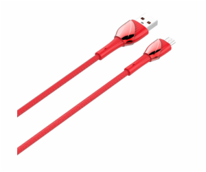 LDNIO LS662 USB - Micro USB 2m, 30W kabel (červený)