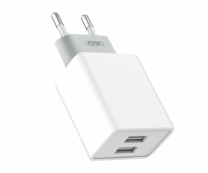 Nabíječka XO L65, 2x USB + kabel USB (bílá)