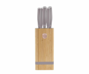 Sada nožů se stojanem BAMBOO 6 ks Taupe Collection BH-2974