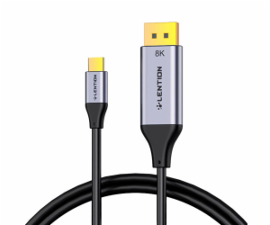 Kabel Lention USB-C na DisplayPort 8K60Hz, 1,7 m (černý)