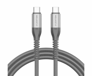 Kabel USB-C na USB-C Lention 60W, 2 m (černý)