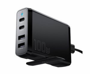 Stolní nabíječka 2xUSB-C 2xUSB-A 100W Essager GaN (černá)