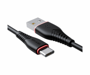 Kabel USB na USB-C VFAN Anti-Break X01, 3A, 1m (černý)