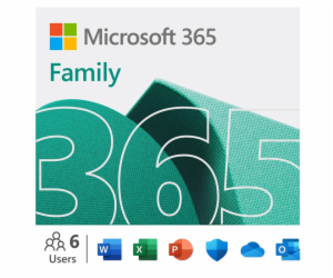 Microsoft Office 365 Family 6 User EN pro PC a MAC, kance...