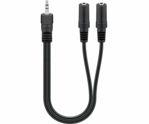 goobay kabel 3,5mm zástrčka > 2x 3,5mm zásuvka