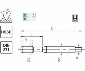 Fanar THREAD M10 DIN-371C L40 LH (6H) HSSE 800