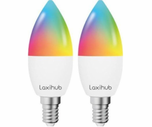 Chytrá LED žárovka Laxihub LAE14S (2-pack) WiFi Bluetooth...