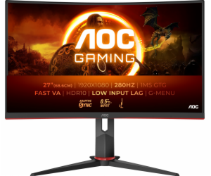 AOC Gaming/C27G2Z3/BK/27"/VA/FHD/280Hz/0,5ms/Blck-Red/3R