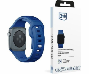 3mk Silicone Watch Strap pro Apple 42/44/45/49 mm Blue