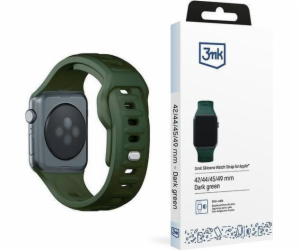 3mk Silicone Watch Strap pro Apple 42/44/45/49 mm Dark Green