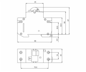 Relé odběru proudu KZS-2M (B 25A; 6kA; 30mA A; 1P+N)