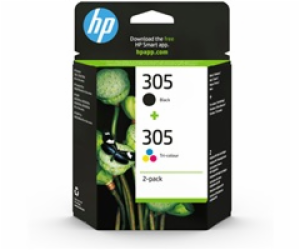 HP 305 2-Pack Tri-color/Black Original Ink Cartridge (100...