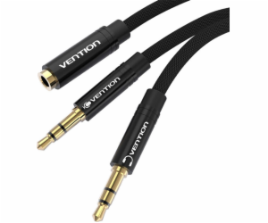 Cable audio mini jack 3.5mm female to 2x mini jack 3.5 mm...