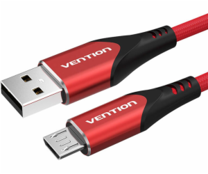 Cable USB 2.0 to Micro USB Vention COARG 3A 1.5m (Red)