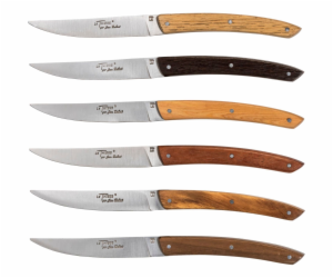 Jean Dubost Laguiole 6 pcs. Knife Set, Mixed Wood