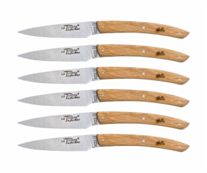 Jean Dubost Laguiole 6 pcs. Knife Set, Oak Wood