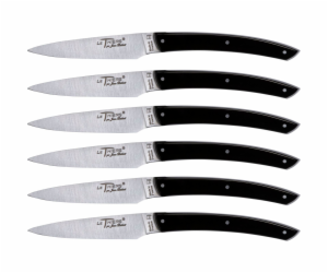 Jean Dubost Laguiole 6 pcs. Knife Set, Acrylic Black