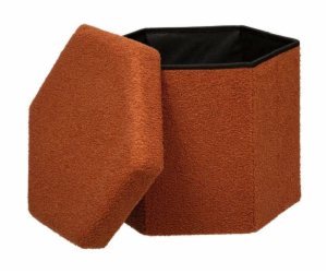 Pouf Atmosphera Teddy 197356B, oranžový 46 cm x 40 cm x 3...