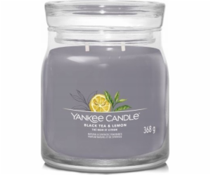 Svíčka ve skleněné dóze Yankee Candle, Černý čaj s citrón...