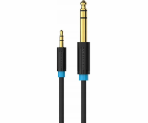 Audio Cable TRS 3.5mm to 6.35mm Vention BABBF 1m, Black