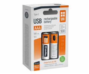 Colorway nabíjecí baterie AAA 590mAh/ USB-C/ 1.5V/ 6ks v ...