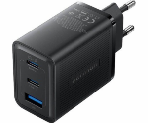 Wall charger, Vention, FERB0-EU,  2xUSB-C, USB- A, 65W/65...