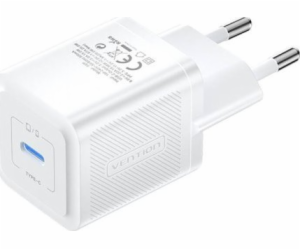 Wall charger, Vention, FEPW0-EU, USB-C, 20W, GaN (white)