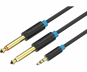 Audio Cable 3.5mm TRS to 2x 6.35mm Vention BACBH 2m (black)