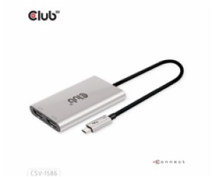 Club3D Video hub Thunderbolt 3 na 2x DP, Dual 4K60Hz nebo...