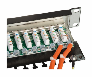 Patchpanel Lindy Cat.6 24p STP 1HE Černý 24 portů 1 HE, G...