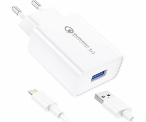 Foneng EU13 síťová nabíječka + kabel USB-Lightning, 3A (b...