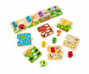 Bigjigs Toys Puzzle s obrázky a čísly