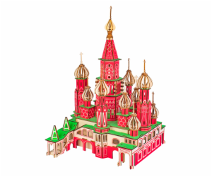 Woodcraft Dřevěné 3D puzzle Chrám Vasila Blaženého barevný