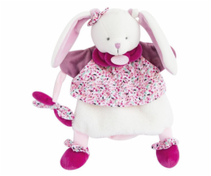 Doudou Plyšový maňásek zajíček růžový 28 cm