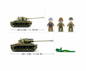 Sluban Army N38-B0860 Střední tank 2v1 a protiletecké dělo