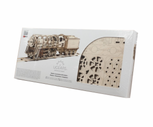 Ugears 3D dřevěné mechanické puzzle Parní lokomotiva 4-6-...