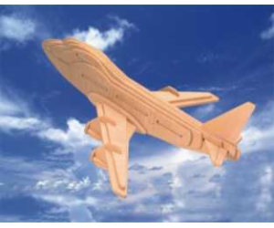 Woodcraft Dřevěné 3D puzzle boeing