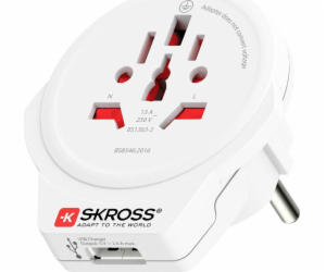 SKROSS cestovní adaptér Europe USB pro cizince v ČR, USB-...