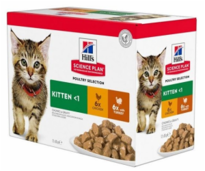 HILL S Feline Kitten Multipack Poultry - saszetka 12x85g