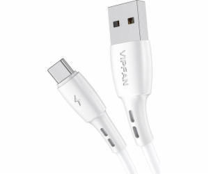 Kabel USB-C VFAN Racing X05, 3A, 1 m (bílý)