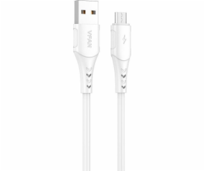 Kabel USB-Micro USB VFAN Colorful X12, 3A, 1 m (bílý)